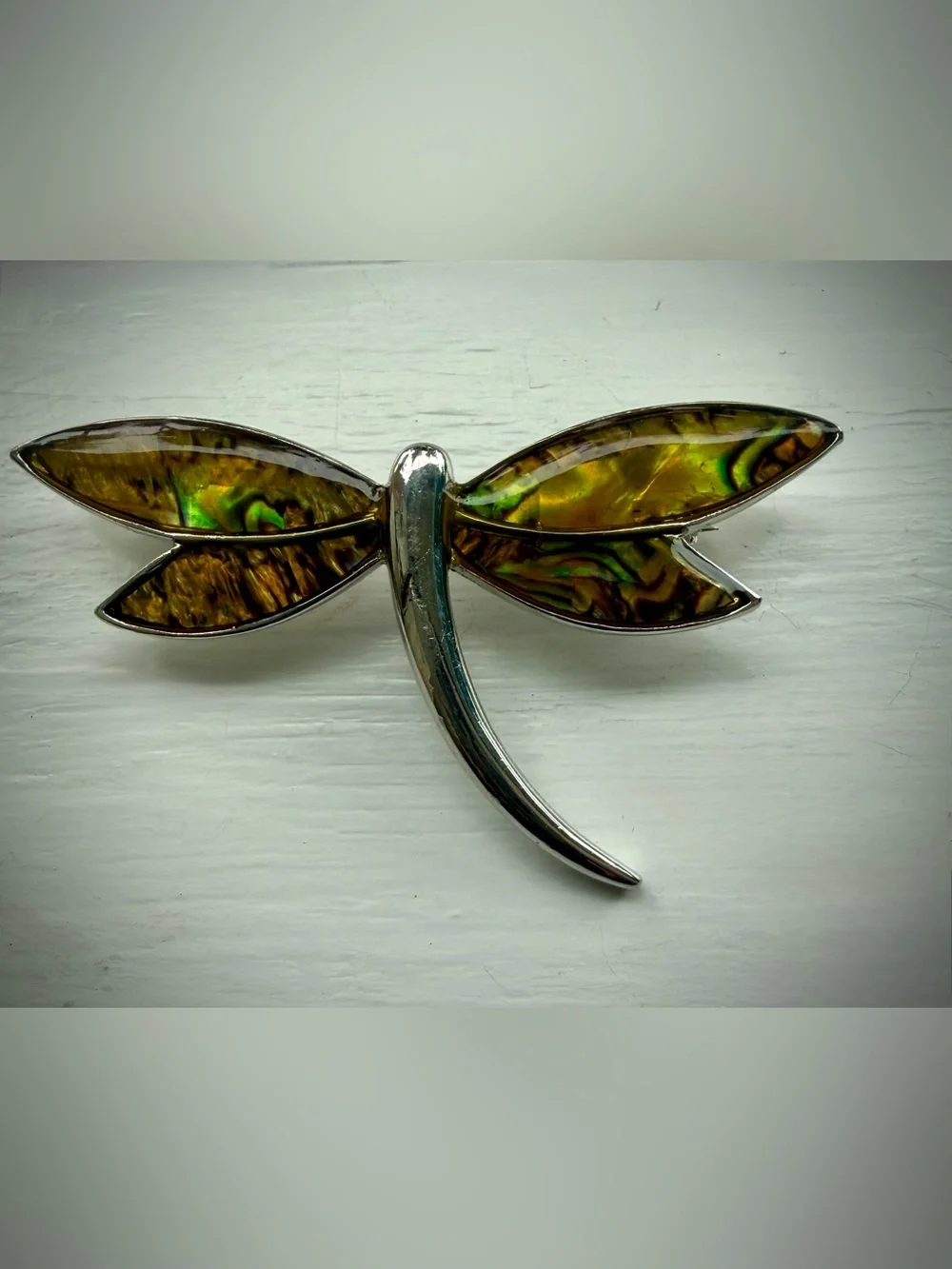 Lia Sophia Abalone Dragonfly Brooch Pin